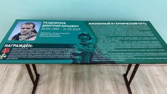 ​В Юкталинской школе открыли Парту Героя