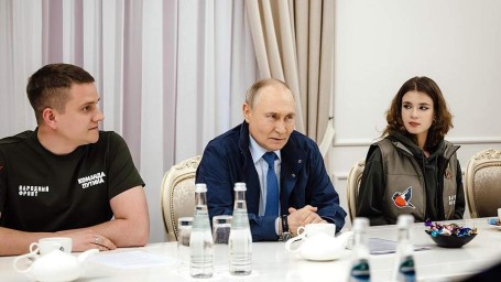 Путин совершил рабочую поездку в Курскую область
