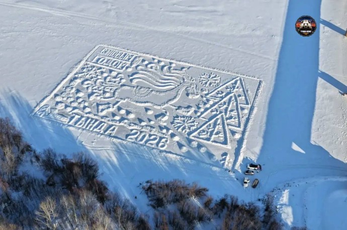 100x70 метров новогоднего настроения: Ледовая открытка готова!