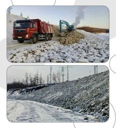 "Бамстроймеханизация" укрепляет берег Нюкжи для защиты БАМа