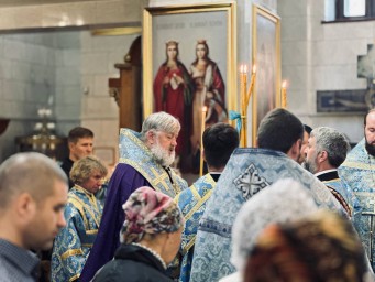 Владыка Лукиан возглавил молебен перед Албазинской иконой Божией Матери в Тынде