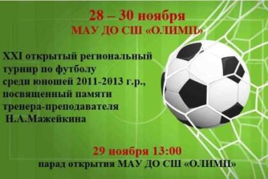 XXI открытый региональный турнир по мини-футболу среди юношей